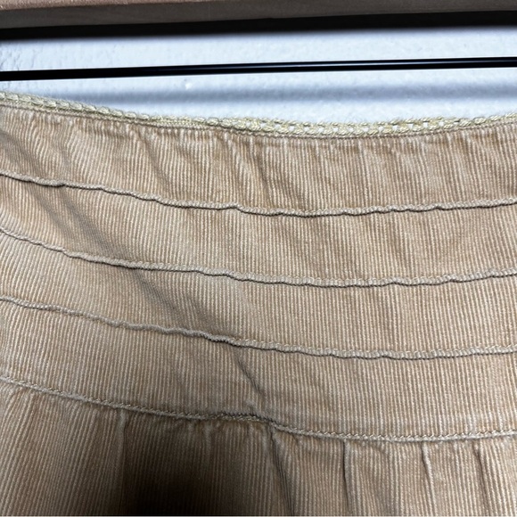y2k Mossimo Women Corduroy Skirt Small Tan Western Boho Fairy Academia Tiered - Picture 2 of 7